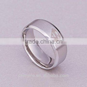 Superman Titanium Stainless Steel Men Ring Superman Logo Finger Rings 3 Colors Fashion Designs photo-2