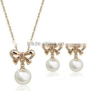 latest design exquisite pearl necklace and earring sets