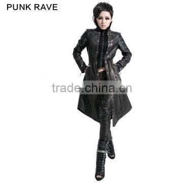 Y-422 Sexy Fashion Italian Women Long Full Length Leather Coat