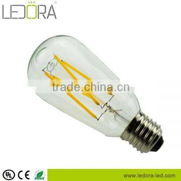 UL CUL certificate 2700K 4w 6w 8w E26 120v Dimmable led filament lamp st64