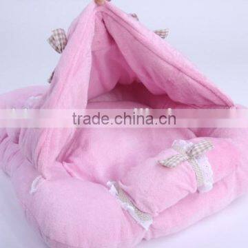 Pink Pet Sleeping Bed With pillow