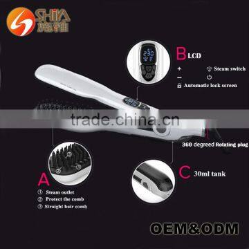 2016 Teleshop Hair Styler Straightener Flat Iron Fast Straightening With Steamer Pod Brush As Seen As On Tv Salon Steam Youtube                        
                                                Quality Choice