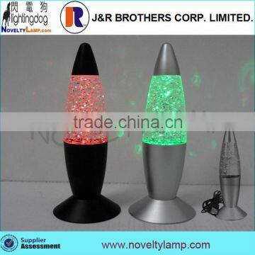 6" mini USB operated glitter lamp with USB