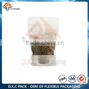 OEM Custom Printing Kraft Paper Bag With Window & Zipper photo-4