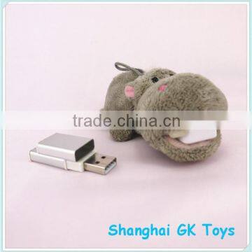 8cm Hippo plush USB bag