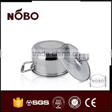 Drum Shape Steel Handles Stainless Steel Cooking Pot Set photo-5