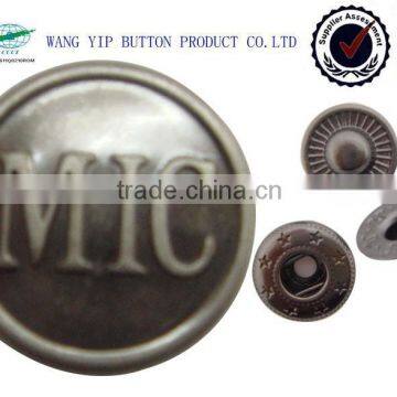 14mm metal snap button kraft envelope with button and string closure