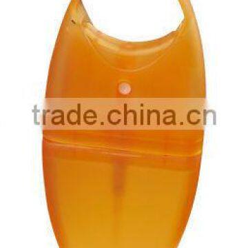 Card type plastic bottle of oval form