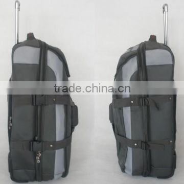 branded quality polyester wheeled duffel bag