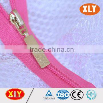 fancy pink close end nylon zipper , cloth zipper