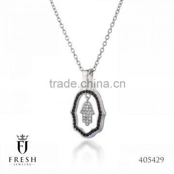 Fashion 925 Sterling Silver Necklace - 405429 , Wholesale Silver Jewellery, Silver Jewellery Manufacturer, CZ Cubic Zircon AAA