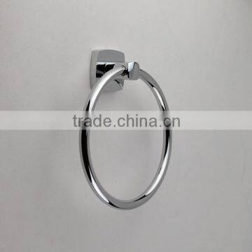 High Quality square base chrome cheap bathroom towel ring