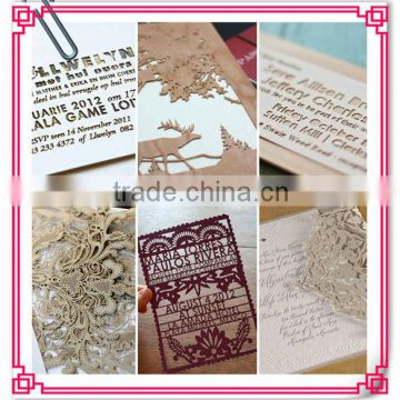 NEW 2013 Paper handmade laser cutting card,laser cut wedding invitation card,laser cutting invitation card