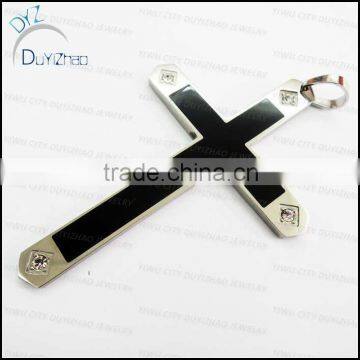 stainless steel large black cross pendants