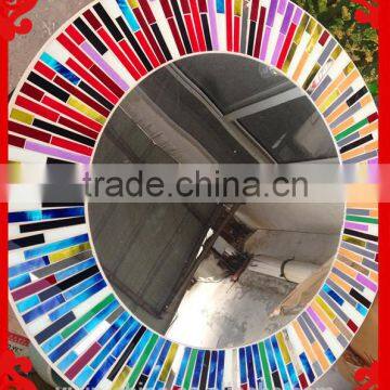 Decorative Mosaic Round shape Wall Mirror-YX032803