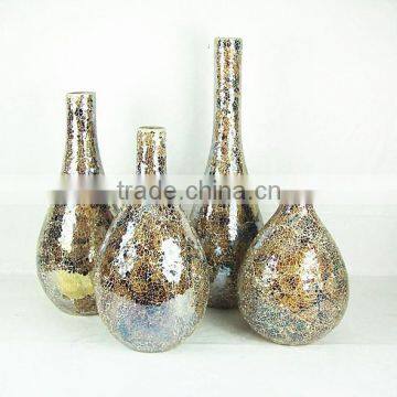 mosaic glass vase in mixed colors