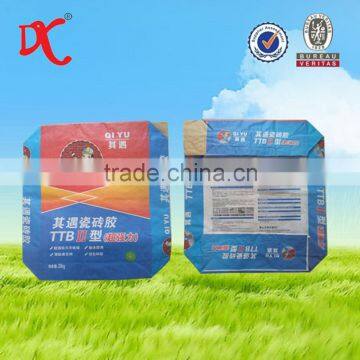 20kg glue tile packing kraft paper bag with valve