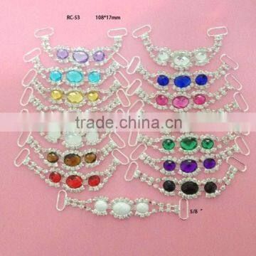 Stock hot selling Factory price rhinestone connector for headband/hairwear for bikini (RC-53)