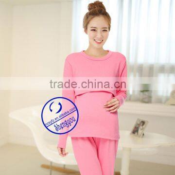 Custom Wholesale Long Sleeve Maternity Clothes Breastfeeding Top photo-2