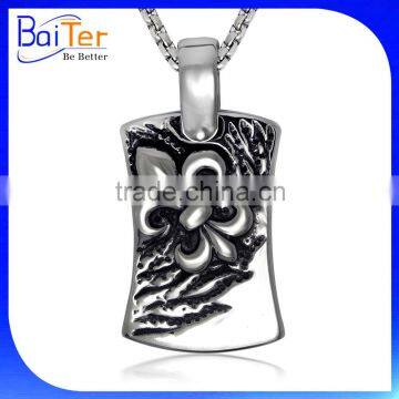 Custom Vintage Stainless Steel Mens Spider Shield Dog Tag Pendant Necklace Wholesale photo-3