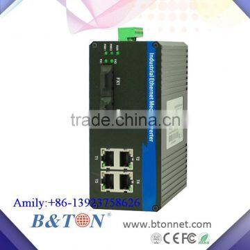 2 Dual Fiber Port and 4 10/100Base RJ45 Portl 10/100M Unmanaged Industrial Fiber Media Converter Optic Ethernet Switch