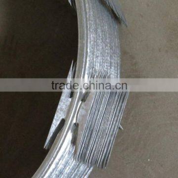 Hot dipped razor wire/razor barbed wire mesh fence