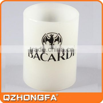 custom bacardi logo candle, ultra bright led white candle light