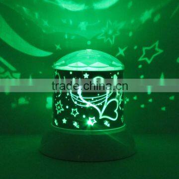 Led Plastic muti-color rotating led plastic diy indoor decorative lamp night light