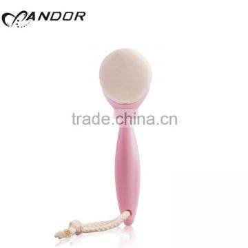 New pink Portable synthetic hair pulm blossom facial cleaning brush