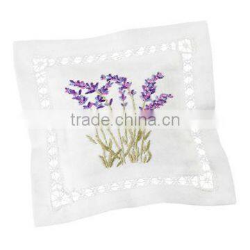 hand embroidery lavender bag ,sachet bag ,linen laveneder bag ,lavender pillow