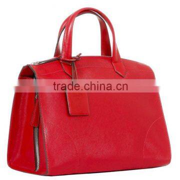 MD6049 Newest red cow leather larget tote bag, ladies plain satchel bag