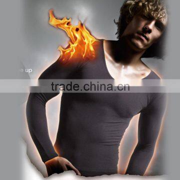 Men's Body Slim Germanium Titanium Silver Heated Long Underwear