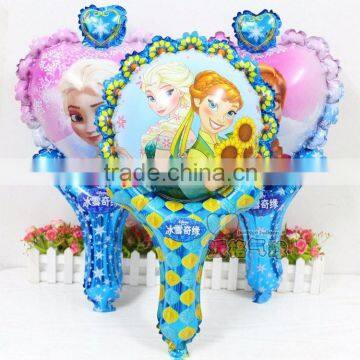 Anna & Elsa princess clapper stick balloon foil mylar inflatable cheer stick balloons for baby shower toys