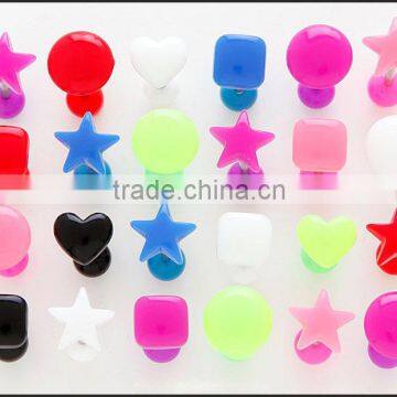 Neon Shaped Tongue Barbells 14G Body Piercing Jewelry1402362