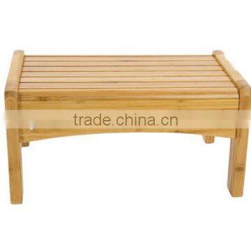 2016 New Bamboo Adjustable Foot Stool Toilet Stool