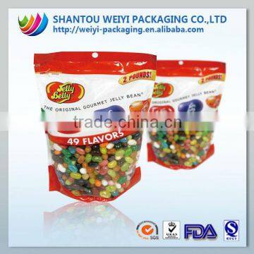 wholesale food packaging pouch/Stand up zipper pouch for snack