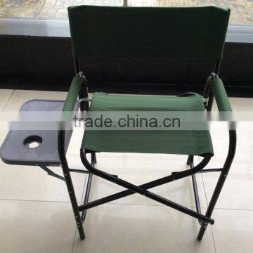 outdoor metal folding director chair with tray