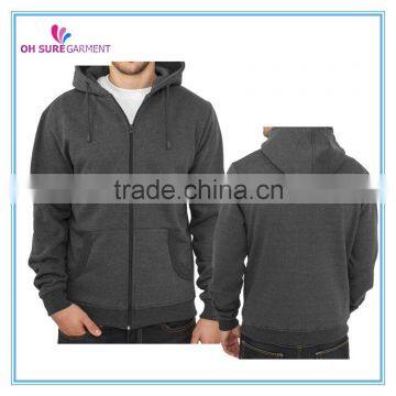 100% cotton mens sweatshirt zipper up fleece hoodie