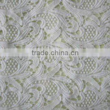 Aloes Cotton mesh water soluble embroidery lace fabric (HKS1065-AW001)