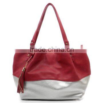 2016 Fashion Colorblock Top Handle Tote
