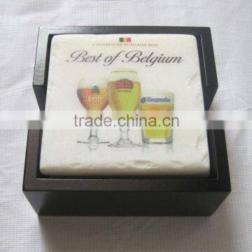 Different Imaged White Marble Coaster