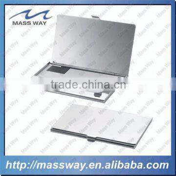 promotional custom blank silver stainless steel name card holder