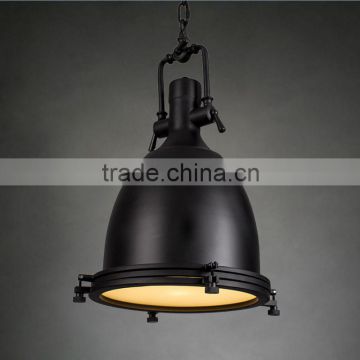 Black Painted Irom Pendant Lights Creamy White Glass Industrial Pendant Lights