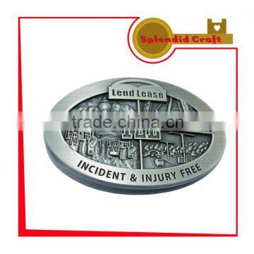 antique silver custom belt buckle