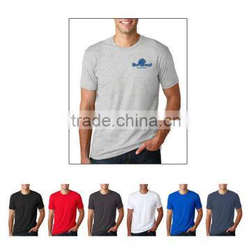 2015 New Promotional Adult Men Premium Fitted Blank Combed Cotton Jersy Short-Sleeve T-Shirt