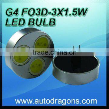 high power No polar G4 base 3 x1.5w led bulbs