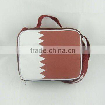 Brown flag design ice cooler bag for frozen food