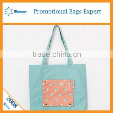 Custom Logo Printing Trendy Standard Size Cotton Canvas Fabric Tote Bag photo-2