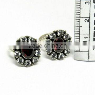 Make A Wish !! Red CZ_White CZ 925 Sterling Silver Toe Ring, Sterling Silver Jewelry, Handmade Toe Rings photo-6