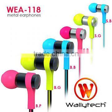 Wallytech Metal Earphone WEA-118 for mp3 For ipod